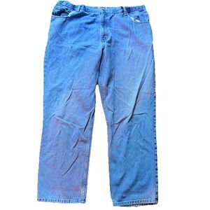 LL Bean Double L Hidden Comfort Waist Natural Fit Denim Blue Jeans Men's 42x32